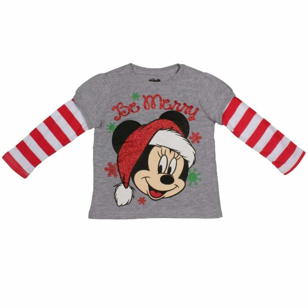 Disney Minnie Mouse Girls Merry Christmas tee t shirt top New with tags